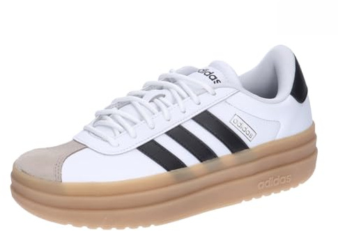 adidas dam Vl Court Bold Shoes, Ftwr White/Core Black/Wonder Beige, 41 1/3 EU
