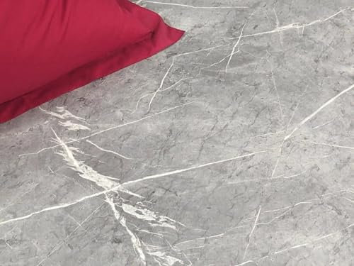 PVC Bodenbelag Vinylboden in Marmor Optik,hell, Zuschnitt (4m breit, 3,5m lang)