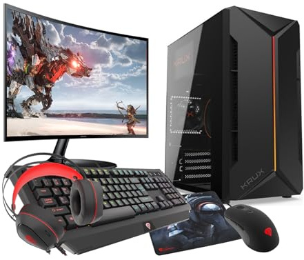 VIST Gaming PC Komplett Set Ryzen 5 5600GT 32GB RX Vega SSD 1TB WiFi Win 11 LCD 24