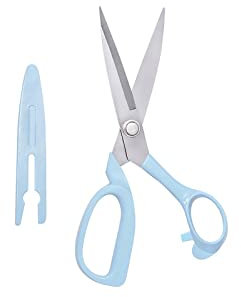 Tijeras de cocina, hoja de acero inoxidable, tijeras de costura, cizalla a medida, herramienta de corte de hilo para el hogar, manualidades de retazos (Blu)