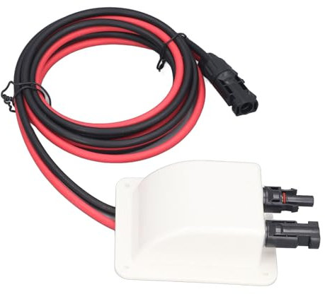 Wasserdichte Kabeldurchführung, Solar-Dual-Kabeleinführungsdose, Stromlinienförmiger Wasserdichter Anschlusskasten, 2 M, 10 AWG, für Wohnmobil, Boot, Yacht, Bau