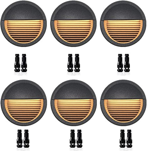Luci a LED da 4 W, per esterni, paesaggio, scale, con connettore a filo, luce bianca calda, per giardino, recinzione, DC12 V, 24 V, tensione