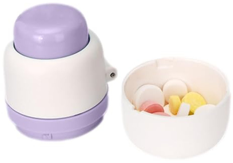 Découpeur et broyeur de pilules : séparateur de pilules portable et réglable avec récipient de stockage intégré | Alignement précis des tablettes pour petites et grandes pilules, accessoire