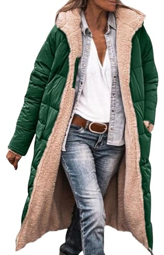 Mis Pedidos, Abrigos Mujer Invierno Cremallera Casual Básico Talla Grande Chaqueta Otoño Regalos para Navidad Moda Entretiempo Ropa Casa Mujer Rebajas Pullover Abrigo Baratas 01 Verde M