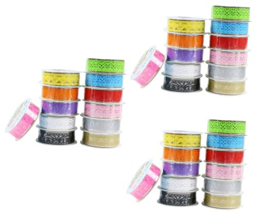 KONTONTY 36stücke Spitzenband Klebeband Dekoratives Masking Tape Für Scrapbooking Geschenkanhänger Und Kreative Bastelprojekte