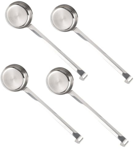 TOKIDNY 4pcs Stainless Steel Sauce Ladle Kitchen Tool for Pizza Sauces Soups and Gravies Versatile Serving Spoon for Home and Restaurant Use