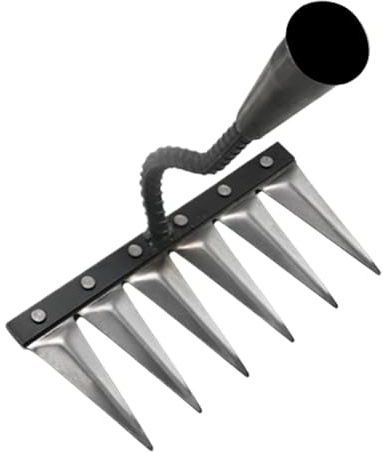 Weeding Rake Tool, Hand Weeder Tool GARDENING RAKE MULTI-TOOTH MANUAL