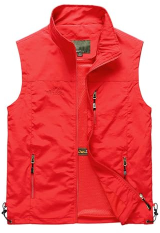 Outdoor Weste Herren Sommer Leicht, Herren Weste Sommer Leicht Arbeitsweste Jagdweste Mit Taschen Funktionsweste Angelweste Wander & Outdoor Fahrradweste Herrenwesten Softshell Radweste Westen
