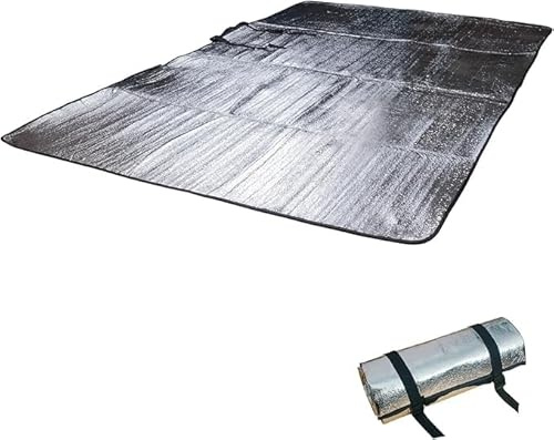 Schlafmatratze aus Aluminium, doppelte Matratze aus Aluminium, Isoliermatratze, für 2 Personen, Thermomatratze (200 x 90 x 0,35 cm)