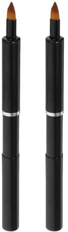 VICASKY 2piezas Pincel Retráctil Para Labios Aplicador De Brillo Labial Herramienta De Maquillaje Para Mujeres Pincel Pequeño Para Corrector Uso Diario De Maquillaje