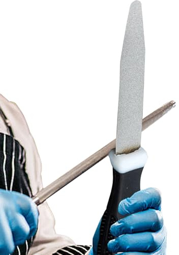Affilatrice per coltelli in pietra | Pietra per affilare a doppio lato per attrezzi da giardino | Mola di lucidatura Affilatura ergonomica Uso a secco e bagnato Forbici Cucina all'aperto Pesca