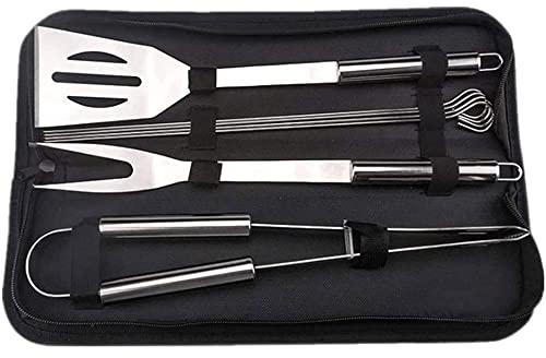 WDWDW BBQ Grill Accessories Grilling Tools Set,7PCS Stainless Steel with Carry Bag,Barbecue Utensils Set