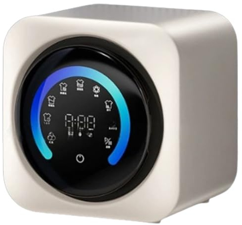LFfwynog Tragbare Unterwäschewaschmaschine, kompakte Wandwaschmaschine mit intelligenter selbstreinigender Trommel, leiser, energiesparender Betrieb, perfekt für Schlafsäle White-Wall-Mounted