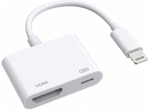 [Apple MFi Certified] Apple Lightning to HDMI Adapter for iPhone to TV, 1080P Digital AV Adapter 4K Sync Screen Connector Cable Compatible for iPhone 14 13 12 11 XS XR X 8 to HDTV Projector Monitor