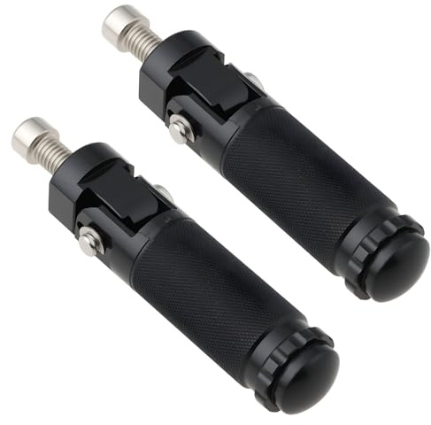 OTOTEC 1 Paar Klappbare Fußrasten für Motorräder Und Fahrräder Aluminiumlegierung 116 X 23 Mm für Motorräder Und Fahrräder (schwarz)