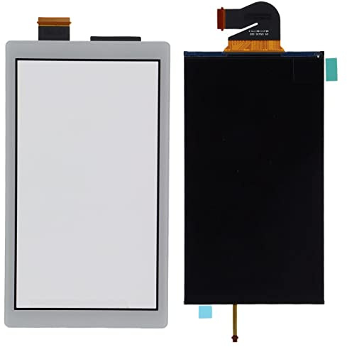 BAFOVY Écran Tactile de Remplacement pour Lite, Panneau ABS en Verre Durable avec Chipset Professionnel pour une Expérience de Jeu Fluide (Gris blanc)