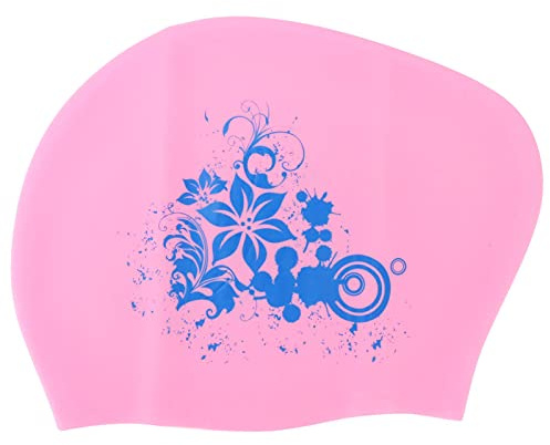 Lmrysalque Cuffia da nuoto in silicone per capelli lunghi Cuffia da bagno impermeabile per donne e uomini