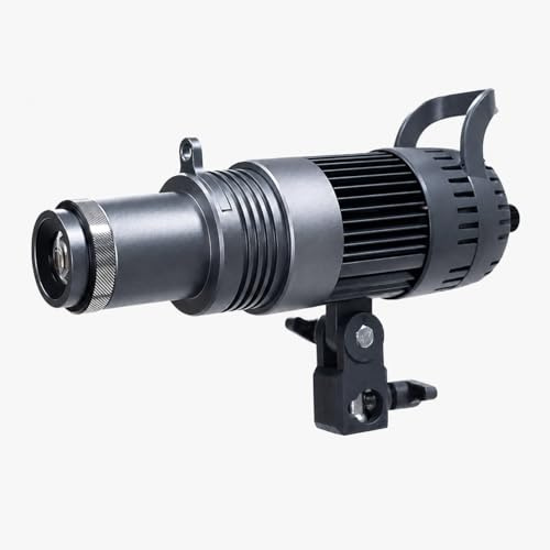 50 W bärbar optisk snoot, fotografi ficklampa spotlight med 20 Gobos, spotlight LED-ljus snoot för YouTube/Vlogger/Tiktok/Live/Content Creater