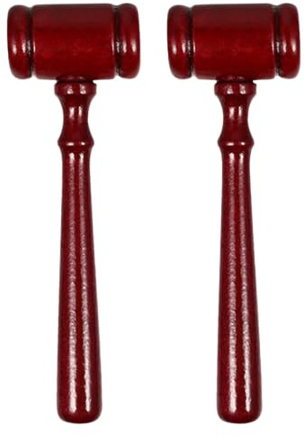 Uonlytech 2 Mazos de Juez de Madera para Fiesta y Disfraz, y Mejoran el Agarre, Accesorios Ideales para Cosplay de Rol