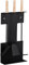 Relaxdays Modern Fireplace Set, 4-Piece Companion Tools, Shovel, Broom, Poker and Stand, Black, Steel, 66 x 28 x 11 cm