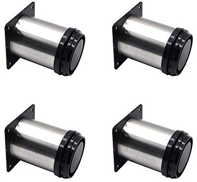 Set of 4 NUZAMAS Adjustable Furniture Legs, 60x80mm Stainless Steel Made, Cabinet Coffee Table TV Stand Legs, Furniture Sofa Support Foot, Bathroom Cabinet Support Legs
