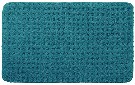 PANA® Flauschiger Badvorleger (50 x 80 cm) • Badezimmerteppich aus weichen Mikrofasern • Rutschfester & waschbarer Badteppich • Badematte • Duschvorleger • Farbe: Türkis