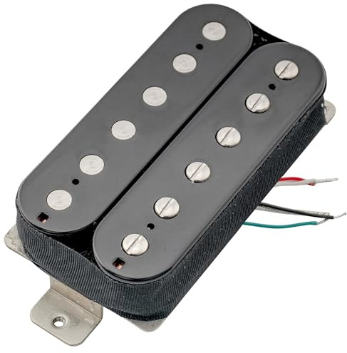 Artec HBA115 Alnico 5 Uncovered Humbucker Tonabnehmer Steg Pickup 16,8K für E-Gitarre, Schwarz