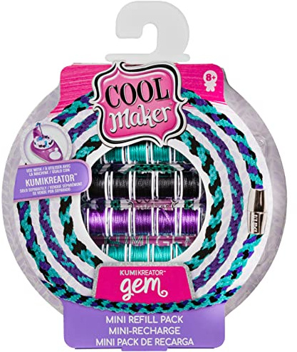 Cool Maker, KumiKreator Gem Mini Fashion Pack Refill, Friendship Bracelet Activity Kit