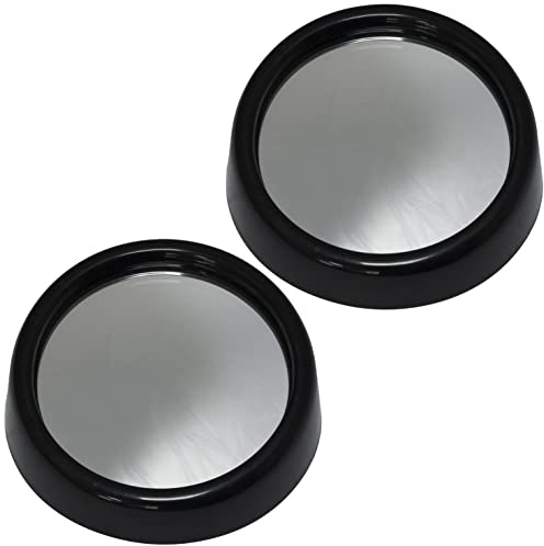 AERZETIX - C64577 - Lot de 2 Miroirs Auxiliaire Universel Ø 45/56 mm - Rétroviseur Voiture Angle Mort Recul Arrière Stationnement Visibilité SUV 4X4 Camion - en Plastique - Couleur Noir