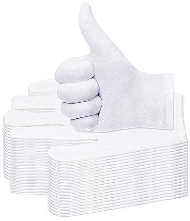 12 Paar weiße Baumwollhandschuhe Allzweckhandschuhe feuchtigkeitsspendend S-XL Futter W7A4 Größe Handschuhe