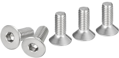 DTGN M6-1 x 16mm Sechskantschrauben mit Zylinderkopf, 25er Packung aus 304 Edelstahl, Vollgewinde, Senkkopfschrauben