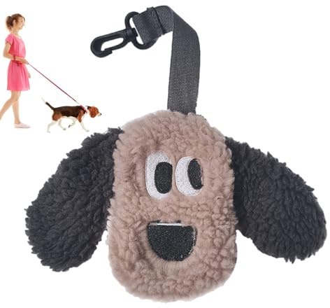 Hundekot-Halter, lustiger Hundebeutelspender mit Reißverschluss, kleine Hundetasche, Hundekotbeutelhalter, multifunktionaler Hundekotbeutelspender für Hunde, tägliche Spaziergänge, Leinen