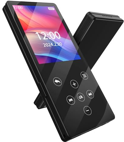 Gueray Lecteur MP3 Bluetooth 64GB Lecteurs MP3 et MP4 avec Haut - parleurs et écran de 2,4 Pouces Support Radio FM enregistreur d'alarme vidéo ebook Photo Carte TF jusqu'à 128GB