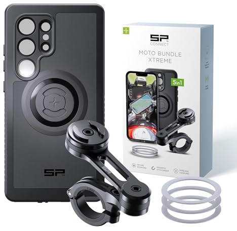SP CONNECT Moto Bundle Xtreme | SPC+ | Halterung kompatibel mit Samsung S24 Ultra | Handyhalterung für Motorrad | Handyhalter Smartphone | Zubehör für Motorroller Moped