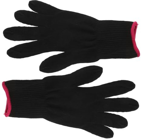 Beavorty Heat Resistant Gloves for Curling Wand Hair Styling Heat Blocking Mitts Spa Supplies