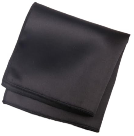 1 Stück Stoff Taschentücher Herren,Einstecktuch Einfarbig Taschentuch Handkerchief Stecktuch Stofftaschentuch Wiederverwendbar Herrentaschentücher 23x23cm,für Täglich Festival Hochzeit,Schwarz