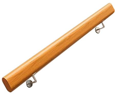 Pasamanos de madera para escaleras, 1,5 m, para interiores y exteriores, barandilla de mano montada en la pared, 1 m, 2 m, 4 m, 6 m de longitud