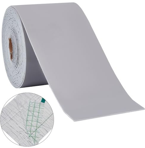 CRASPIRE Borde de Papel Tapiz Autoadhesivo de Color Gris Oscuro con Borde de Espejo Despegable Y Pegable de PVC Impermeable para Espejos Marcos Azulejos de Cocina Gabinetes Decoración del Hogar