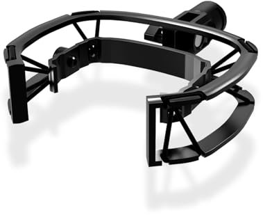 Borenbuir Wave Shock Mount, compatibile con microfoni Elgato Wave 1 e Wave 3, con telaio in metallo e design elastico rinforzato, con adattatore a vite da 3/8 o 1/4