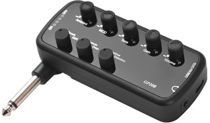 Amplificatore per basso portatile Amplificatore per cuffie Plug and Play per basso elettrico strumento musicale con 3 simulazioni di altoparlanti integrati OTG interno