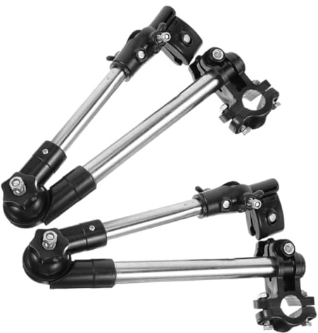TOYANDONA Bike Umbrella Holder Mount Stand 2Pcs Adjustable Stainless Steel Umbrella Bracket for Bicycles Electric Bikes Wheelchairs Strollers Stable Support