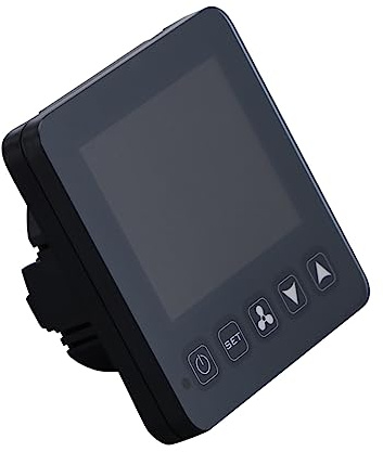 Outanaya Thermostat Numérique Programmable sans Fil pour de Ventilo Convecteurs Écran Tactile LCD avec Chauffage et Climatisation pour Système Central de Climatisation Noir