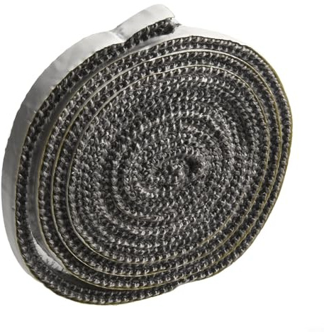 Niceminiwall Joint en fibre de verre pour poêle à granulés et porte de brûleur à bois, 15 mm x 6 mm x 200 cm haute résistance (6 mm x 15 mm x 2 m)