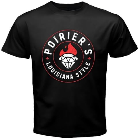 SEGY8876S Dustin Poirier Louisana Style Hot Sauce Logo T-Shirt Black L