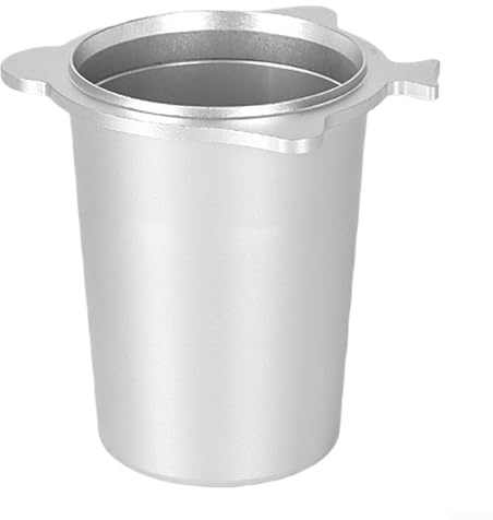 Linnkyfloa Kaffeesatz-Sammelbecher aus Aluminiumlegierung, kompatibel mit Breville8-Serie, Anti-Verschütten-Staubbehälter, abnehmbare drei Abschnitte für einfache Reinigung (Silber)