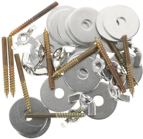 POPETPOP 10 Sets Bird Perch Screws Fixing Kit with Nuts and Gaskets for Bird Cage Stands 10pcs Birdcage Accessories and Springboard Assembly