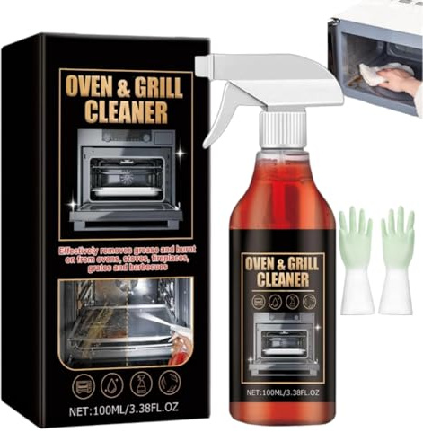 Spray Nettoyant Pour Four Et Gril Puissant,Dissout La Graisse En 5 Minutes,Nettoyant Multi-Usages Pour Four,Nettoyant Inox Cuisine,Grilles De Four,Cuisinières,Cheminées,Grilles Et Barbecues (1PC)