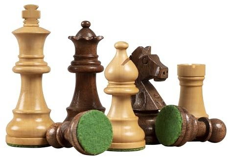 Down Head Acacia & Boxwood Chess Pieces - 3 Inch