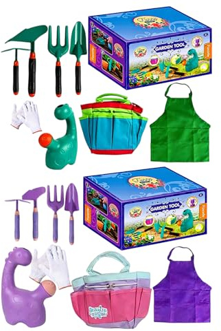 Attrezzi Da Giardinaggio Per Bambini, Set Da 9 Pezzi, 23*14,8*13 Cm, Giochi Da Giardino All'aperto, Attività Educative All'aperto, Colori Vivaci, Per Bambini Balcone Cortile Fattoria Vivaio Fiori Prat