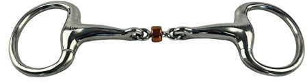 Equine Smile ES0220 JW Mors à tête d'olive double cassé avec rouleau en cuivre en acier inoxydable, épaisseur de mors 18 mm (12,5 cm)